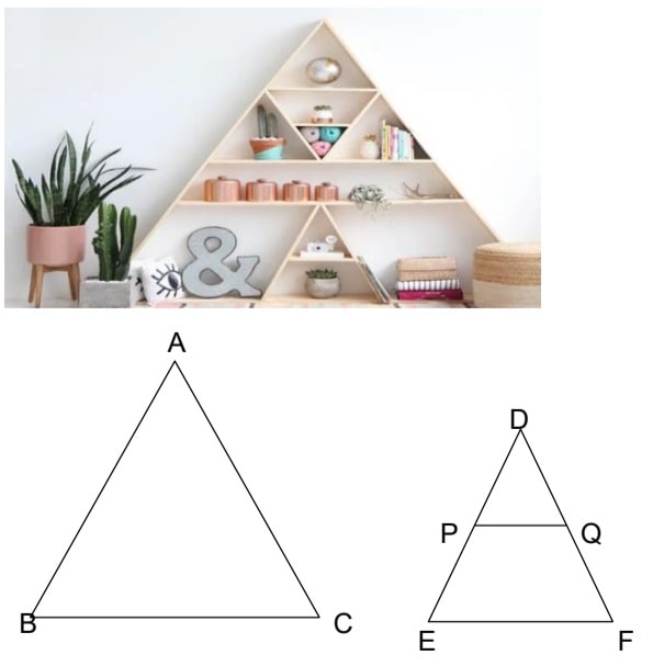 Triangle is a very popular shape used in interior designing. The picture given above shows a cabinet designed by a famous interior designer.