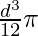 \frac{d^3}{12} \pi