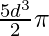 \frac{5 d^3}{2} \pi