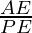 \frac{AE}{PE}